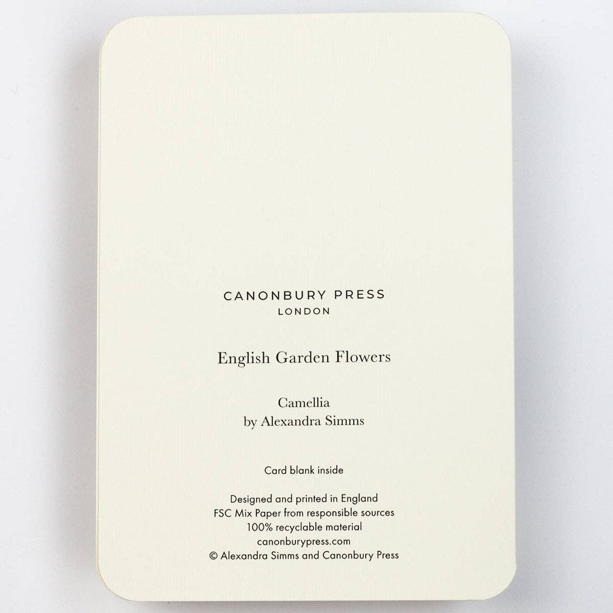 Camellia Greeting Card