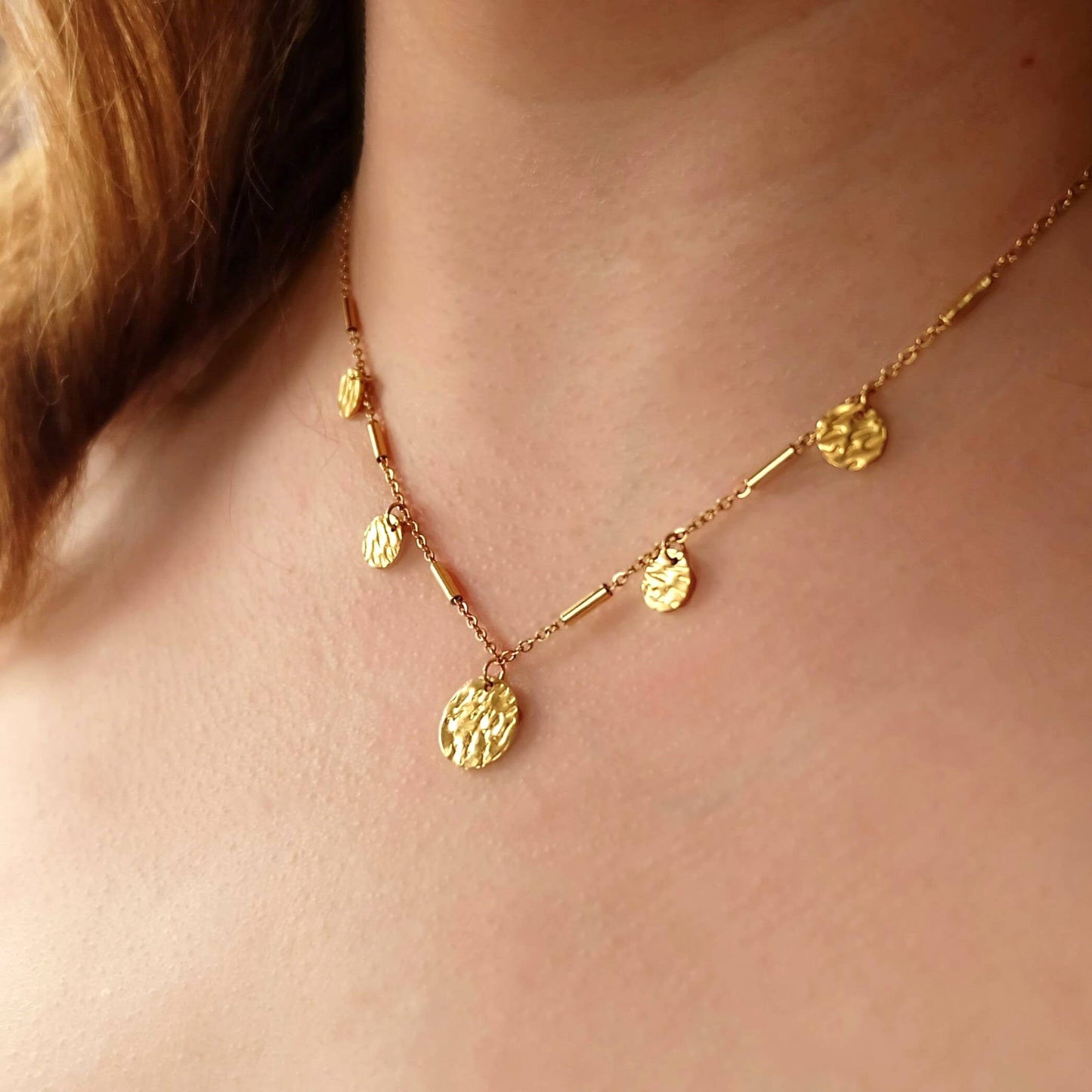 Dainty Boho Coin Necklace