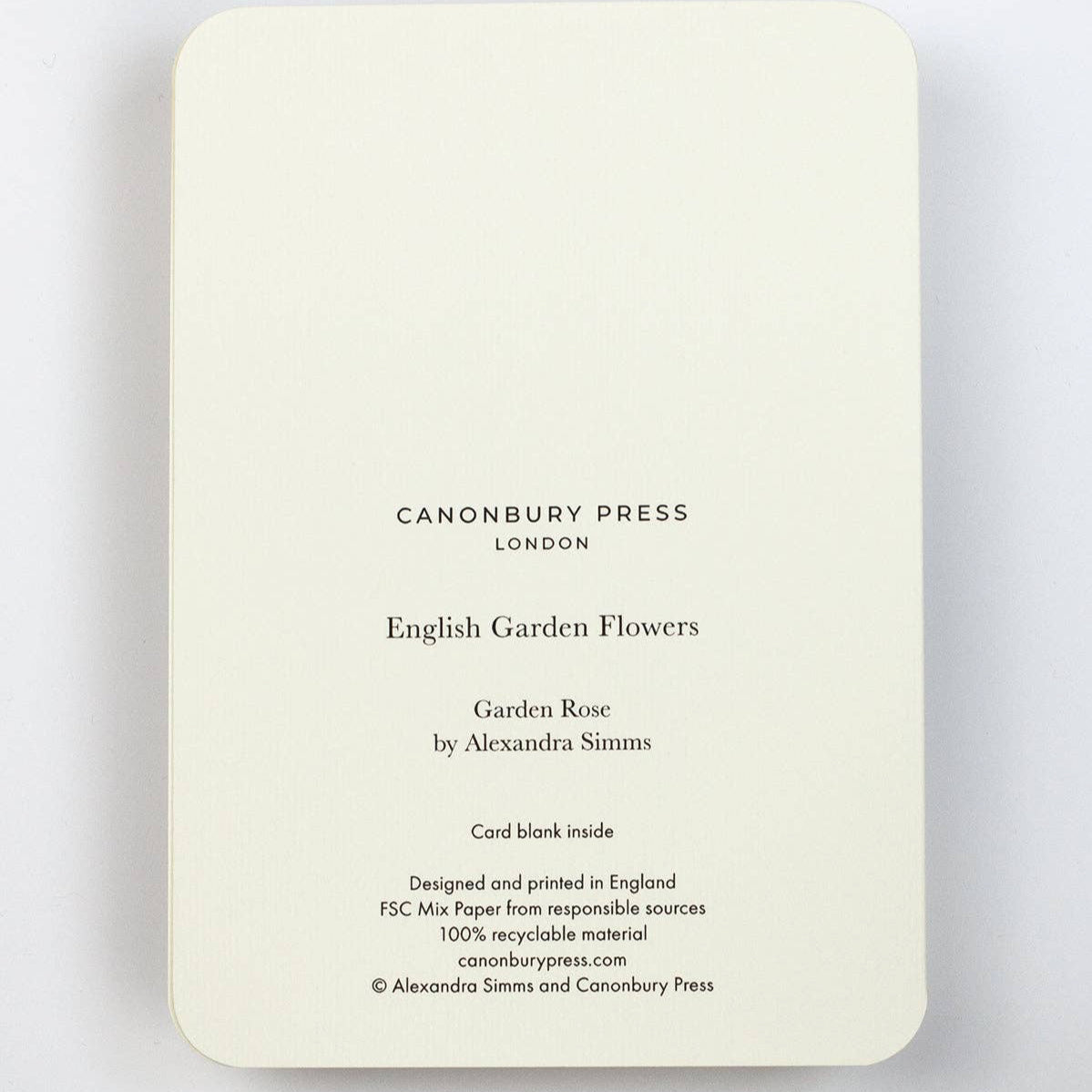 Garden Rose Notecard