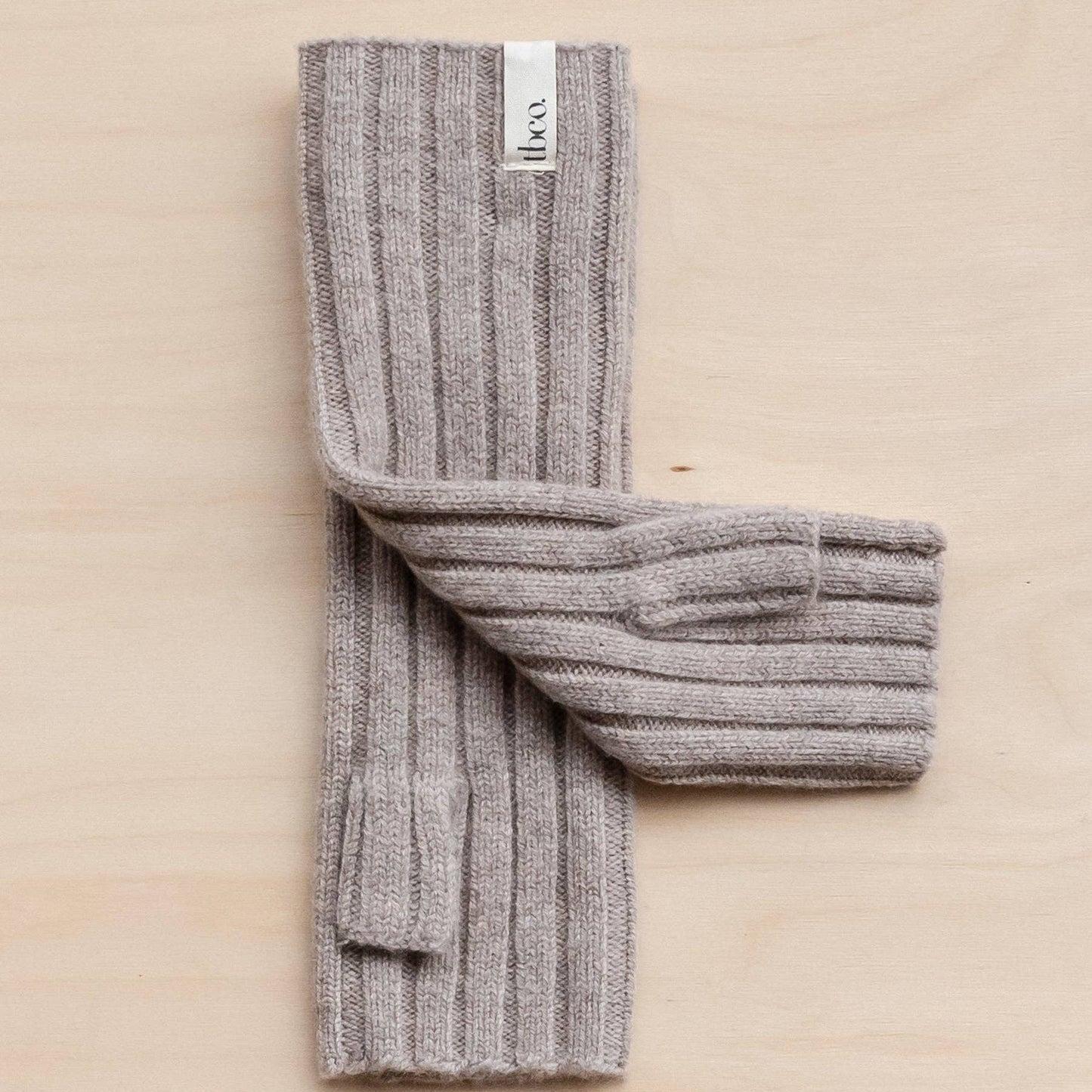 Cashmere & Merino Wrist Warmers in Oatmeal Melange