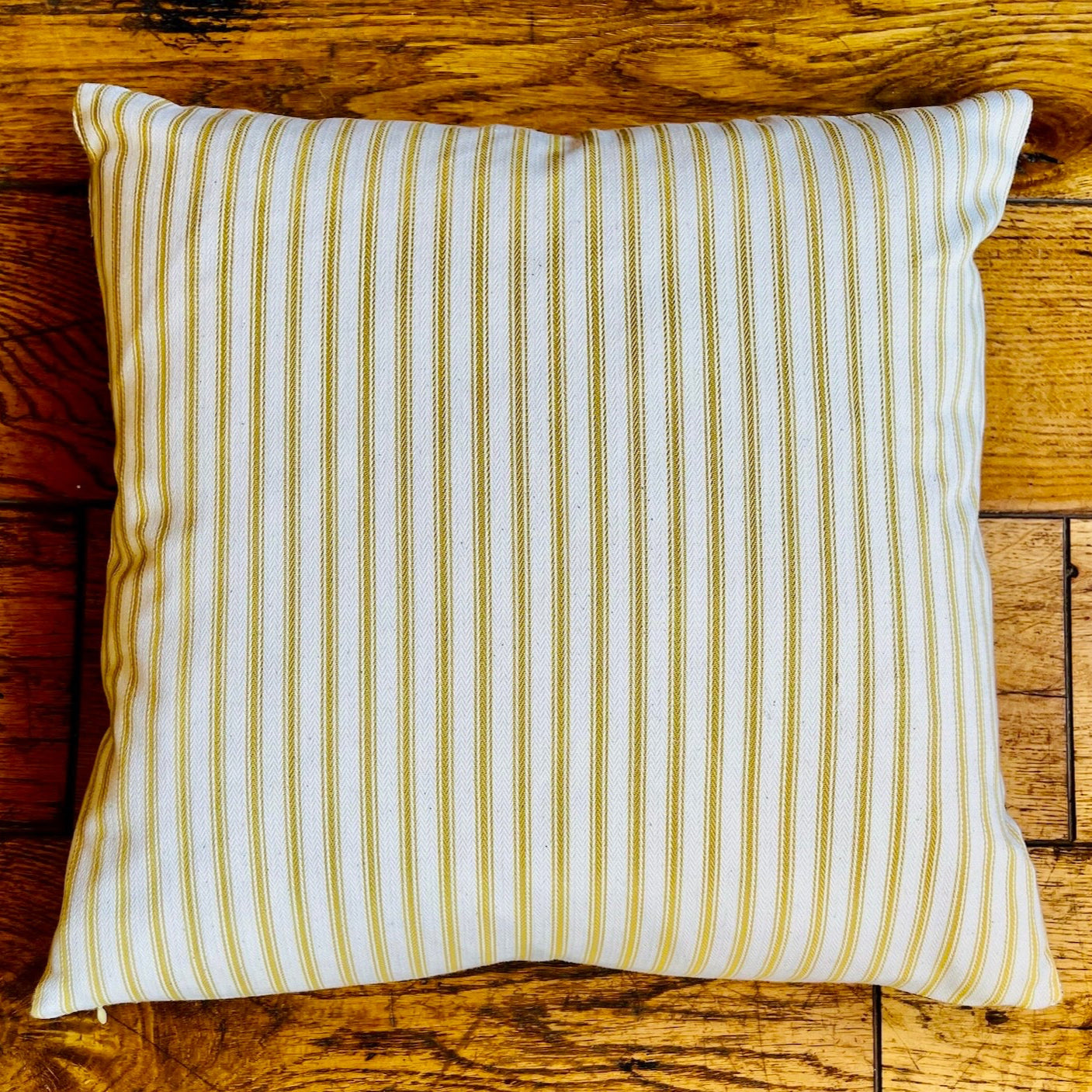 Cushion - Yellow Ticking Stripe - Size Medium| New Romantic