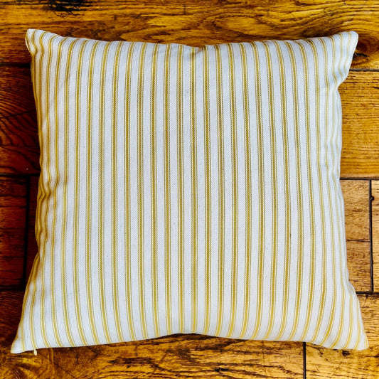 Cushion - Yellow Ticking Stripe - Size Medium| New Romantic