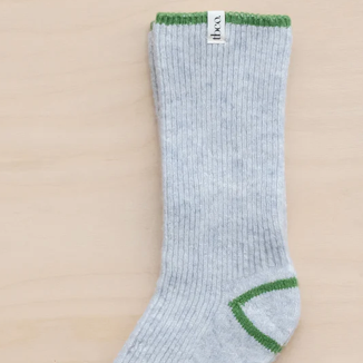 Cashmere & Merino Tipped Socks in Grey