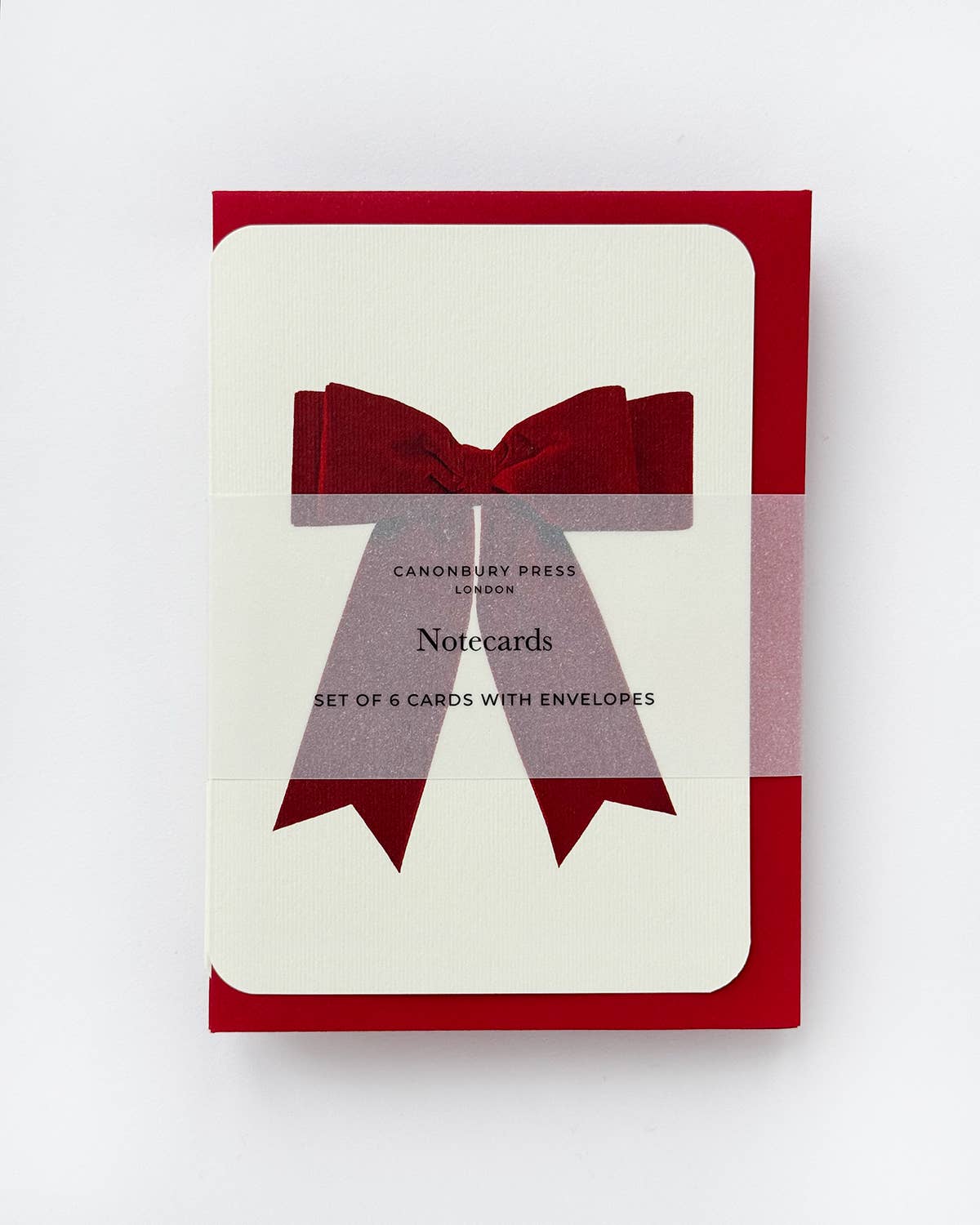 Valentines Red Velvet Bow Greeting Card