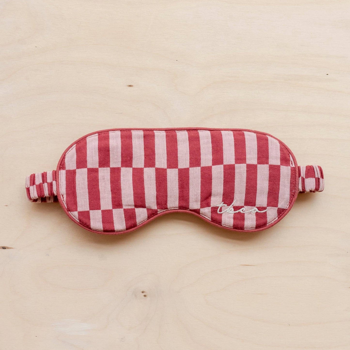 Cotton Eye Mask in Rose Checkerboard