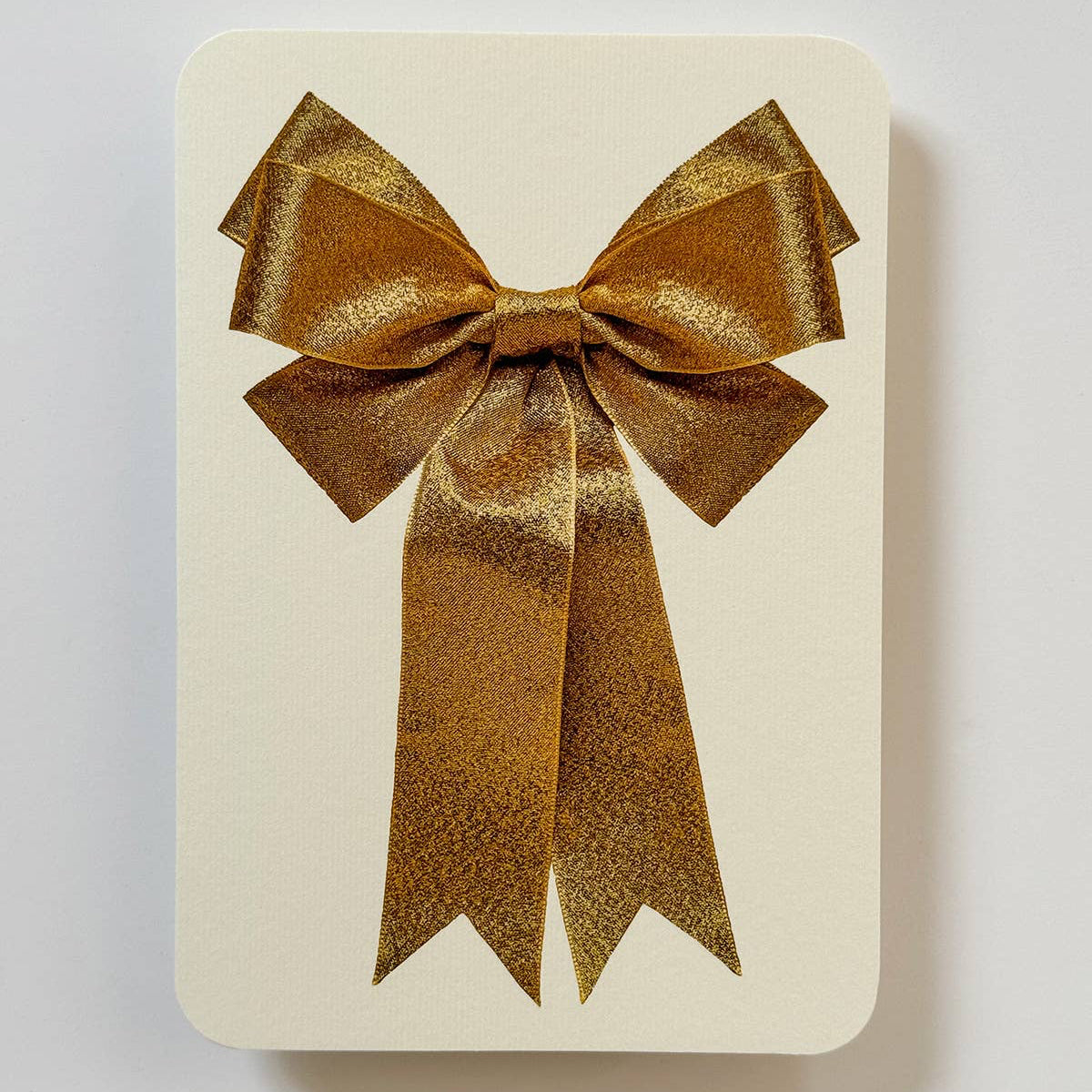 Gold Bow Greeting Card