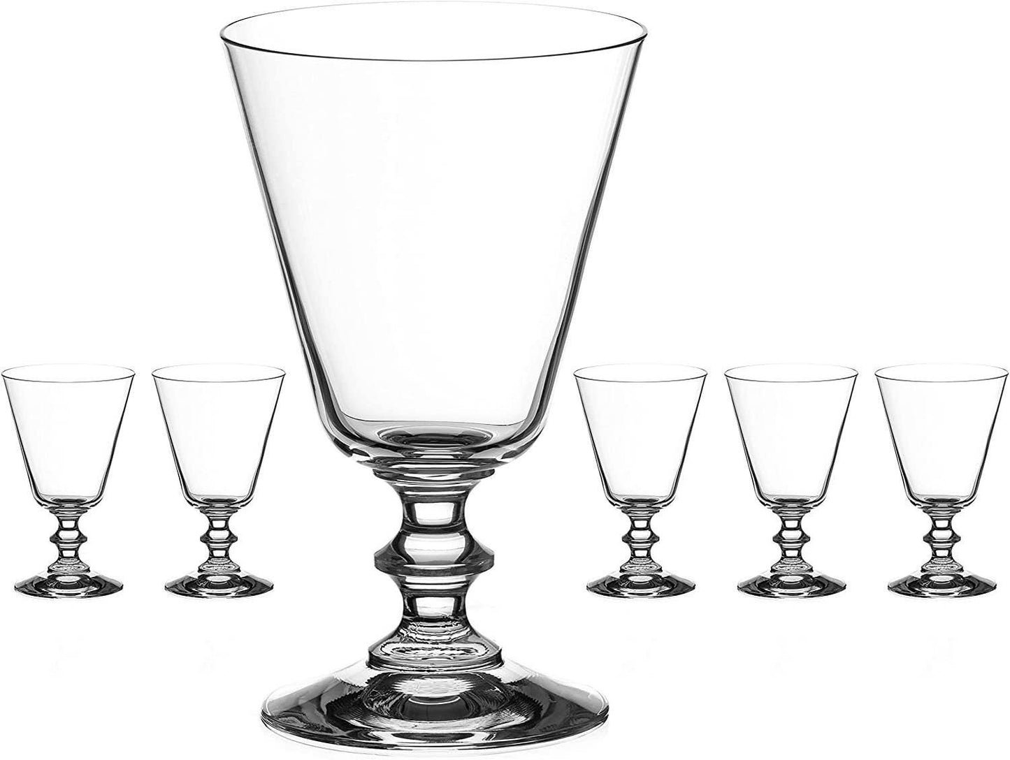 Crystal Red Wine Glasses 'elizabeth', Vintage Style, Lead F