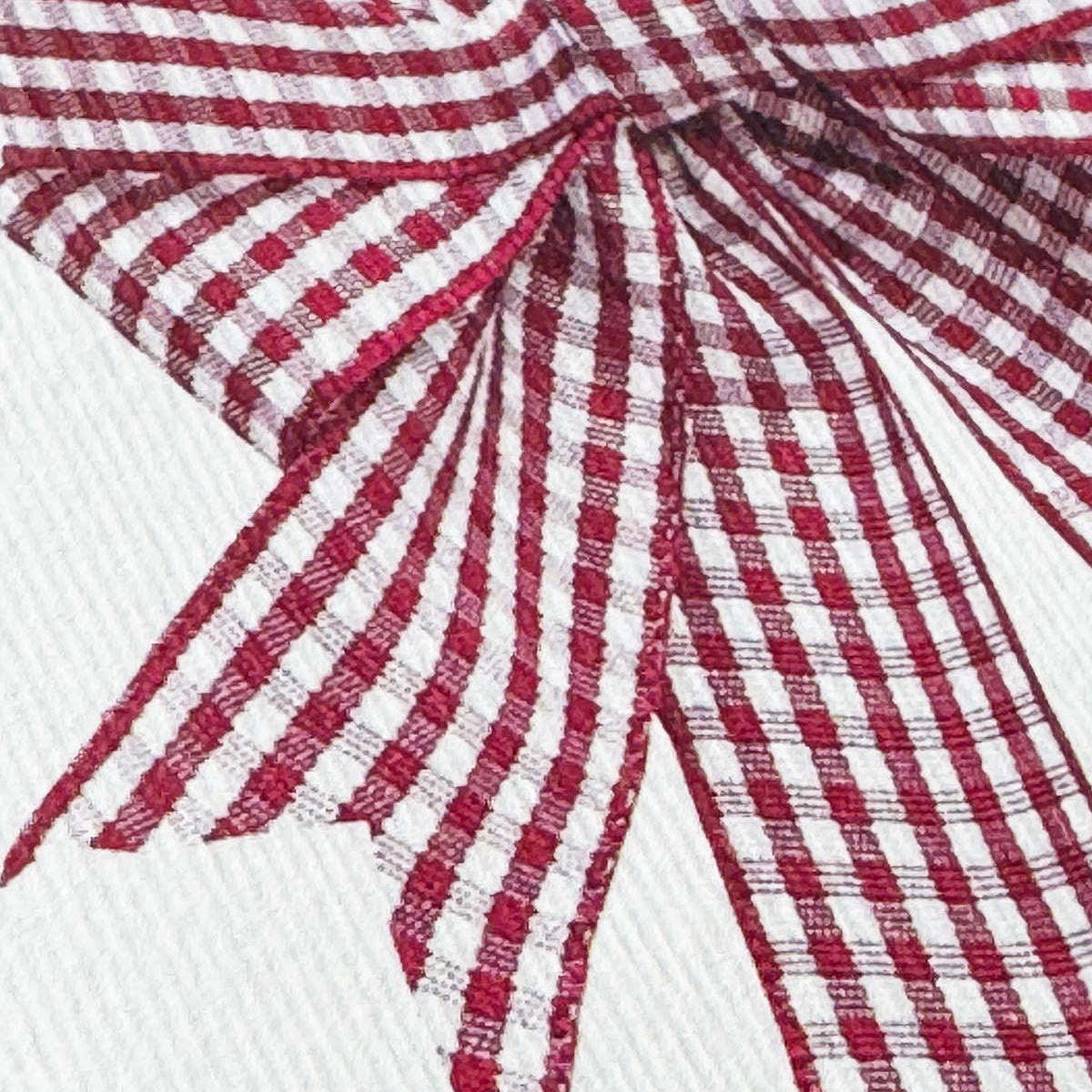 Double Tail Red Gingham Bow Greeting Card