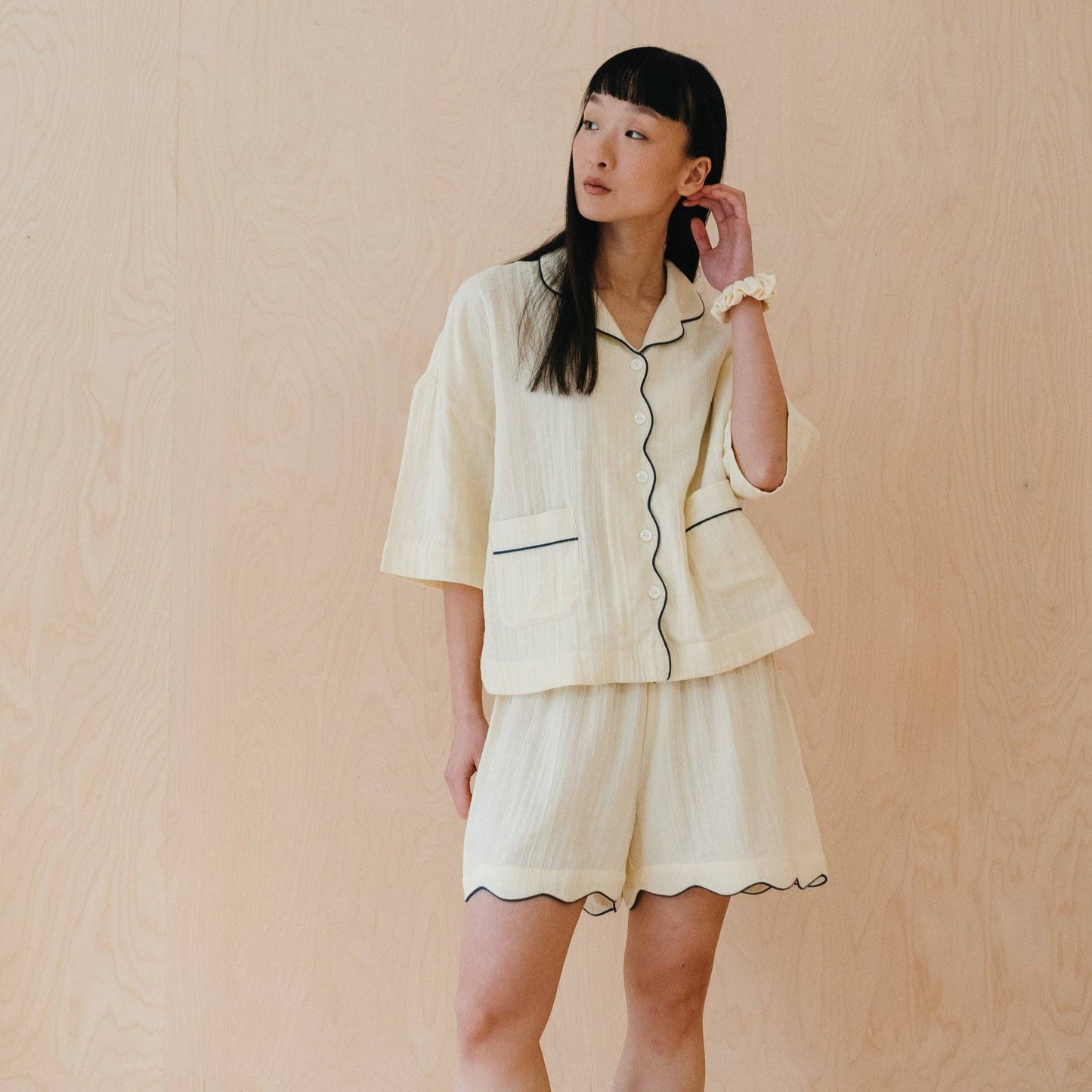 Cotton Pyjamas in Buttermilk