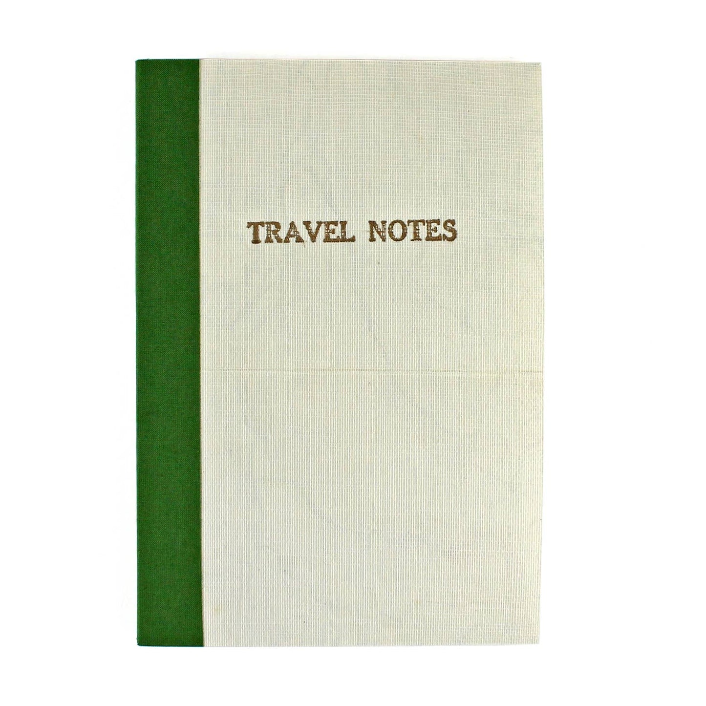 Linen Map Travel Notes with Green Binding