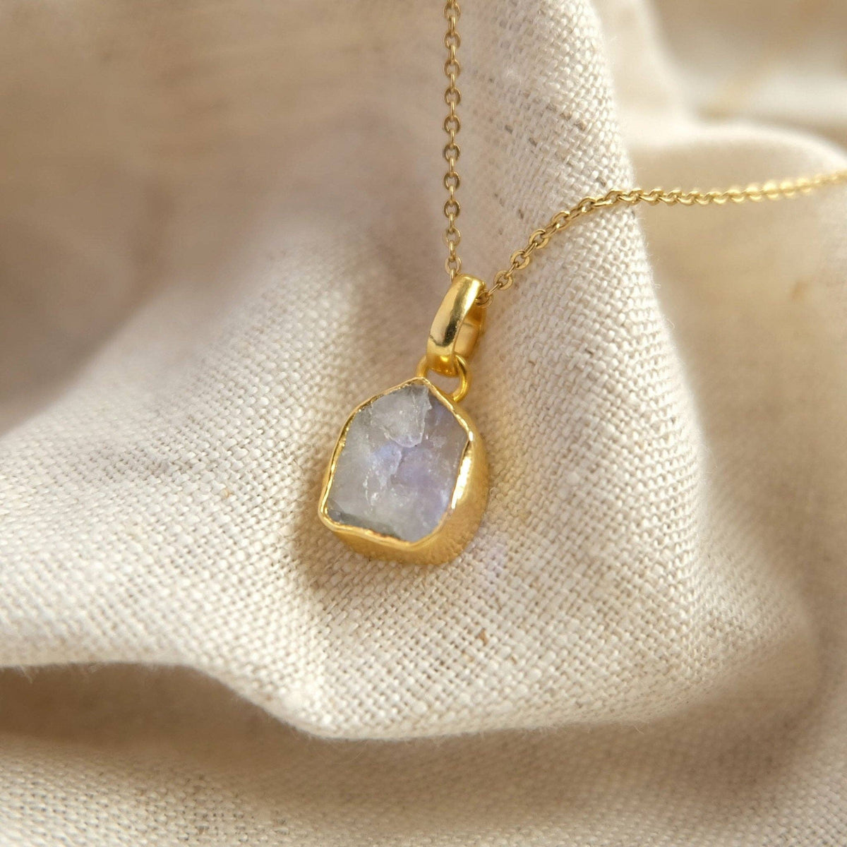 Moonstone Raindrop Necklace