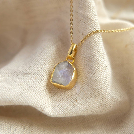 Moonstone Raindrop Necklace