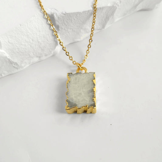 Raw Moonstone Gemstone Necklace