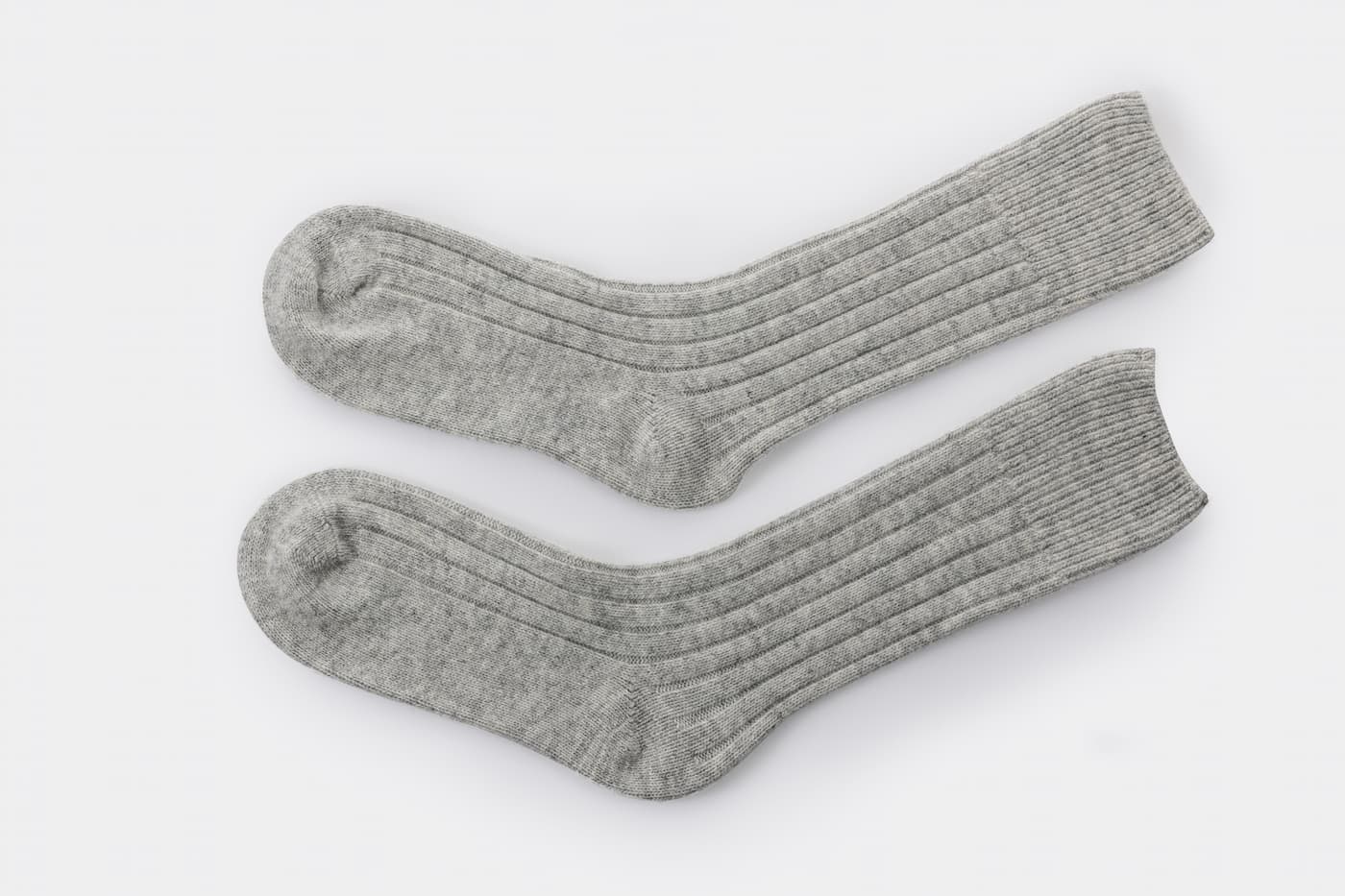 Grey Lambswool Bed Sock