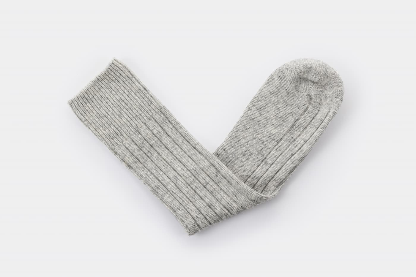 Grey Lambswool Bed Sock