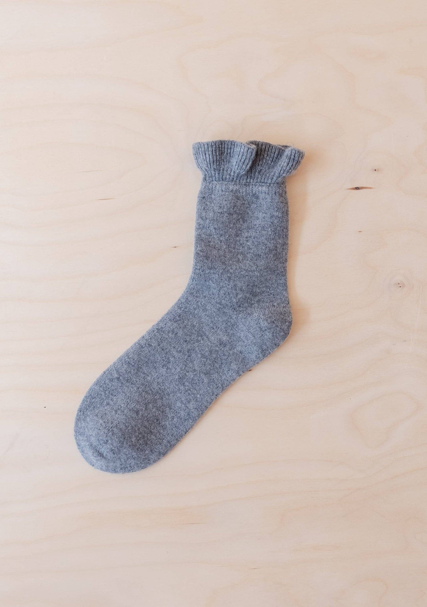 Merino Wool Socks in Charcoal Frilly