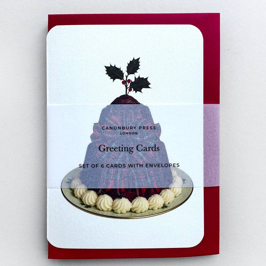 Christmas Plum Puddings Mixed Set Greeting Cards
