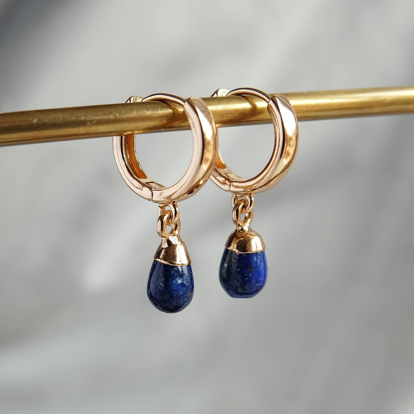 Lapis Lazuli Gemstone Drop Earrings