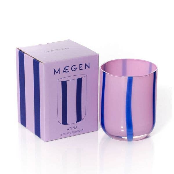 Maegan Atina Glassware - Lilac & Navy
