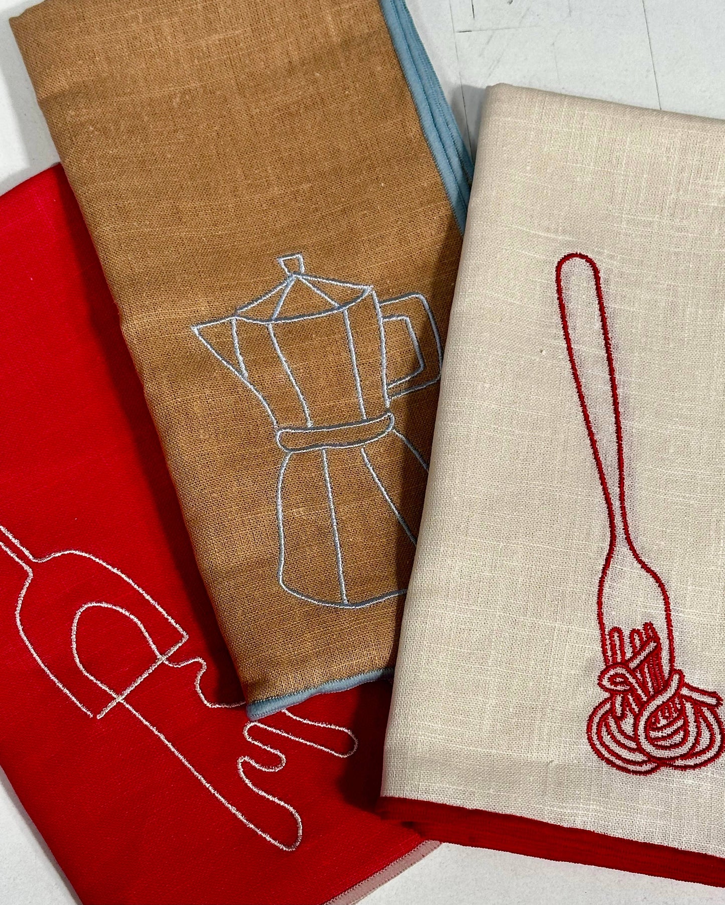 Linen Blend Napkins - Spaghetti (Set of 2)