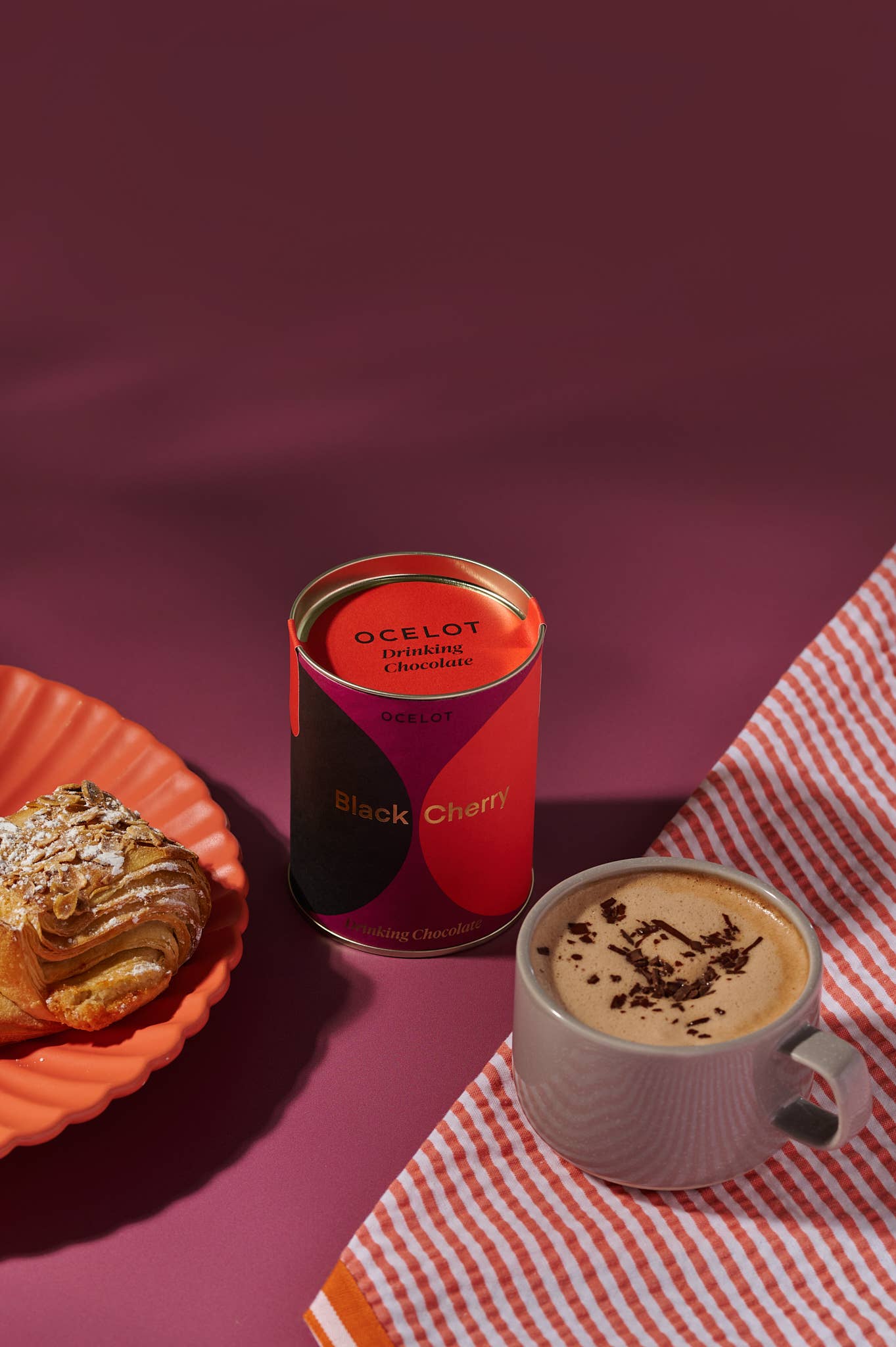 Black Cherry drinking choc - Organic dark choc flakes, 200g