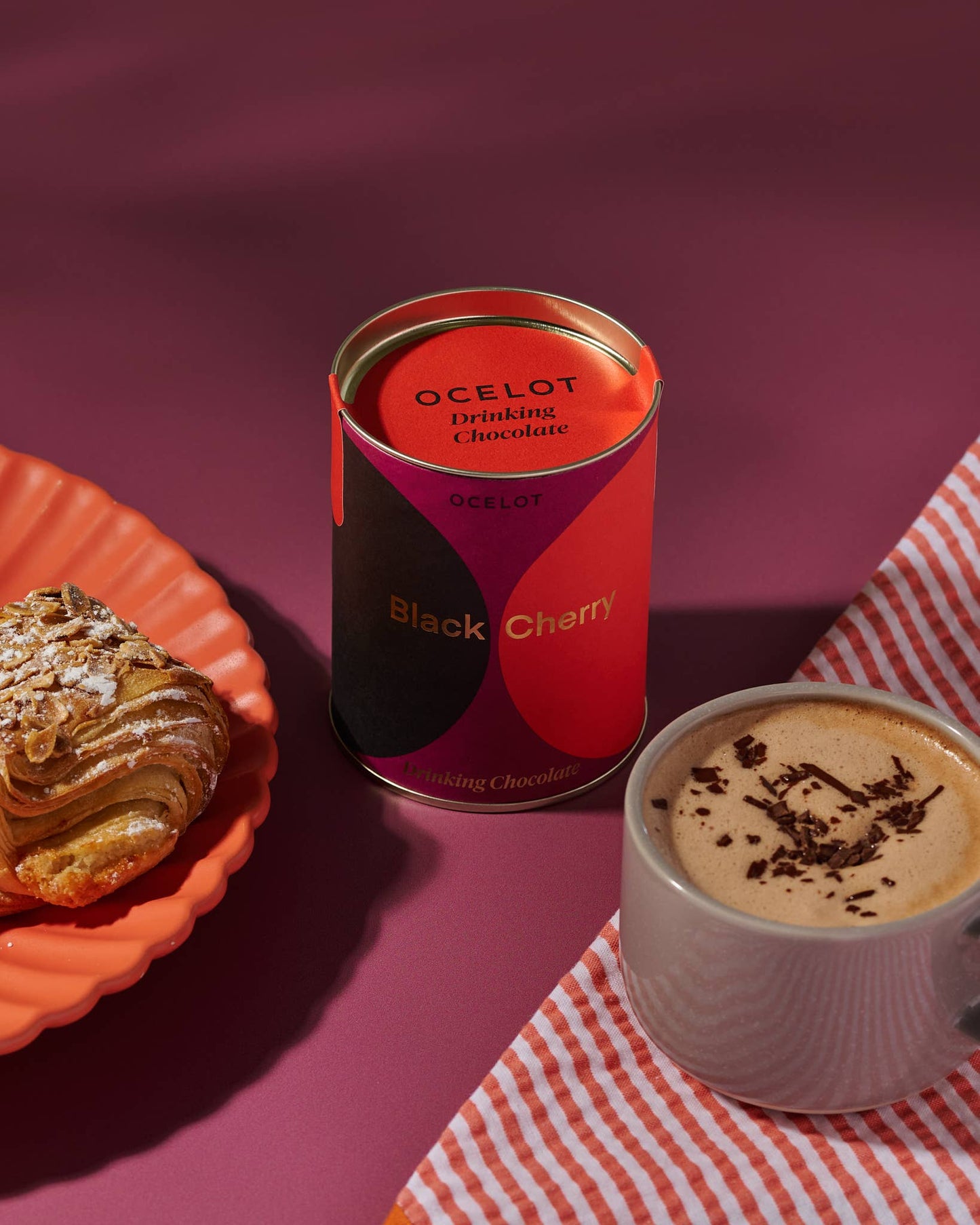 Black Cherry drinking choc - Organic dark choc flakes, 200g