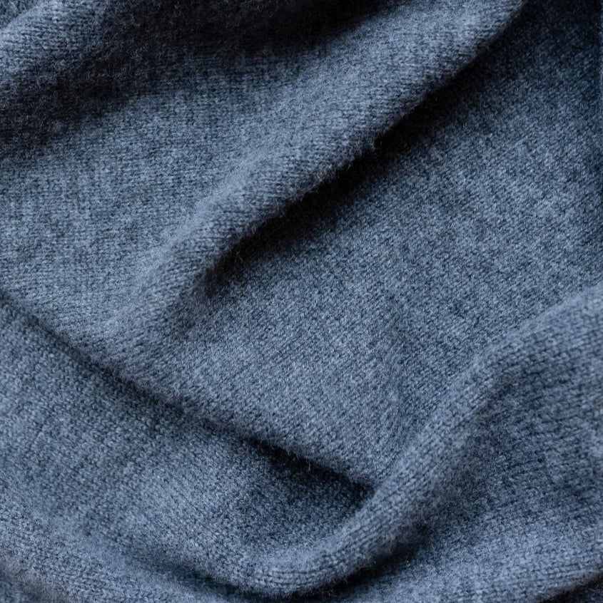 Large Merino Triangle Scarf in Charcoal