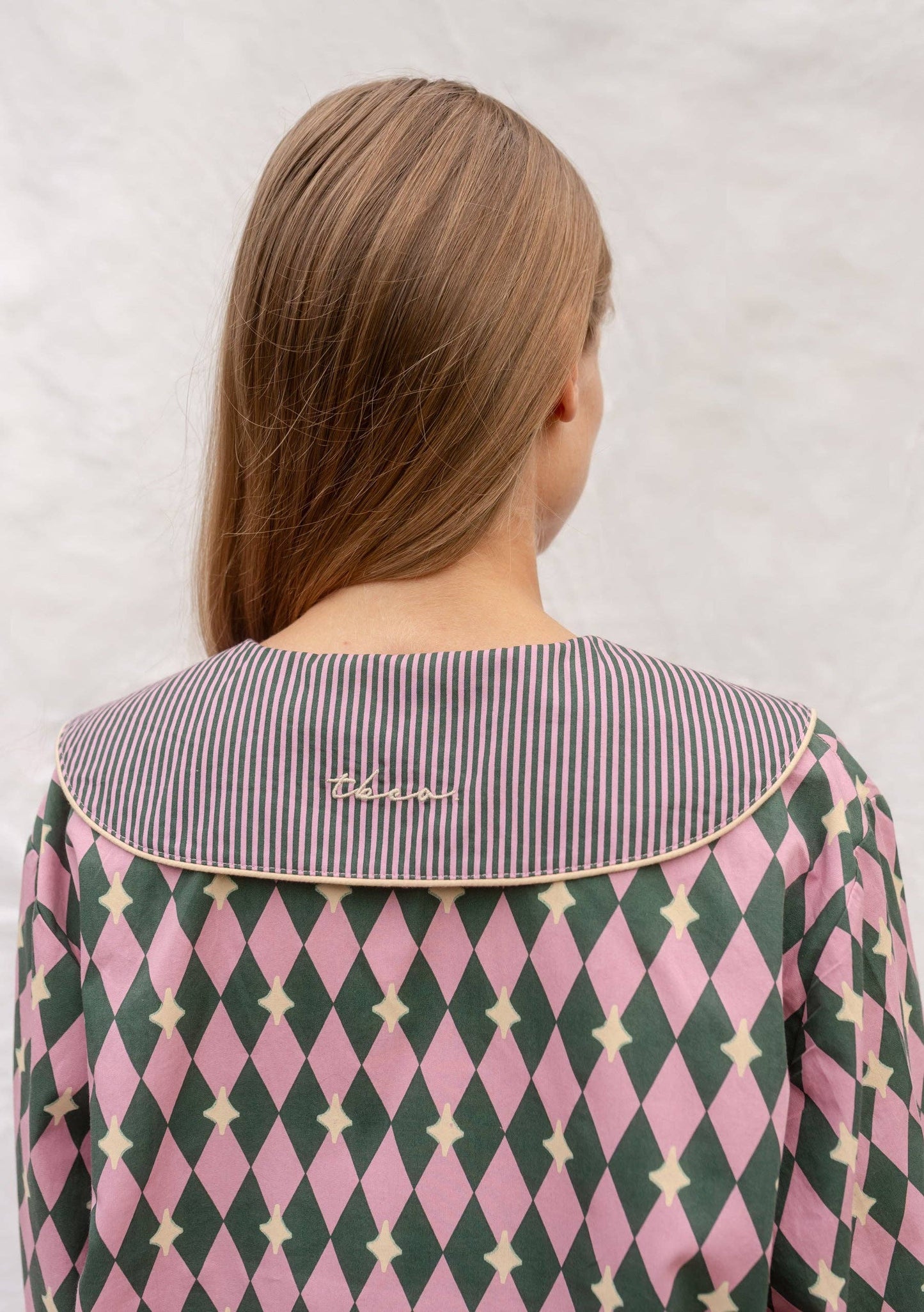 Cotton Pyjamas in Pink Harlequin