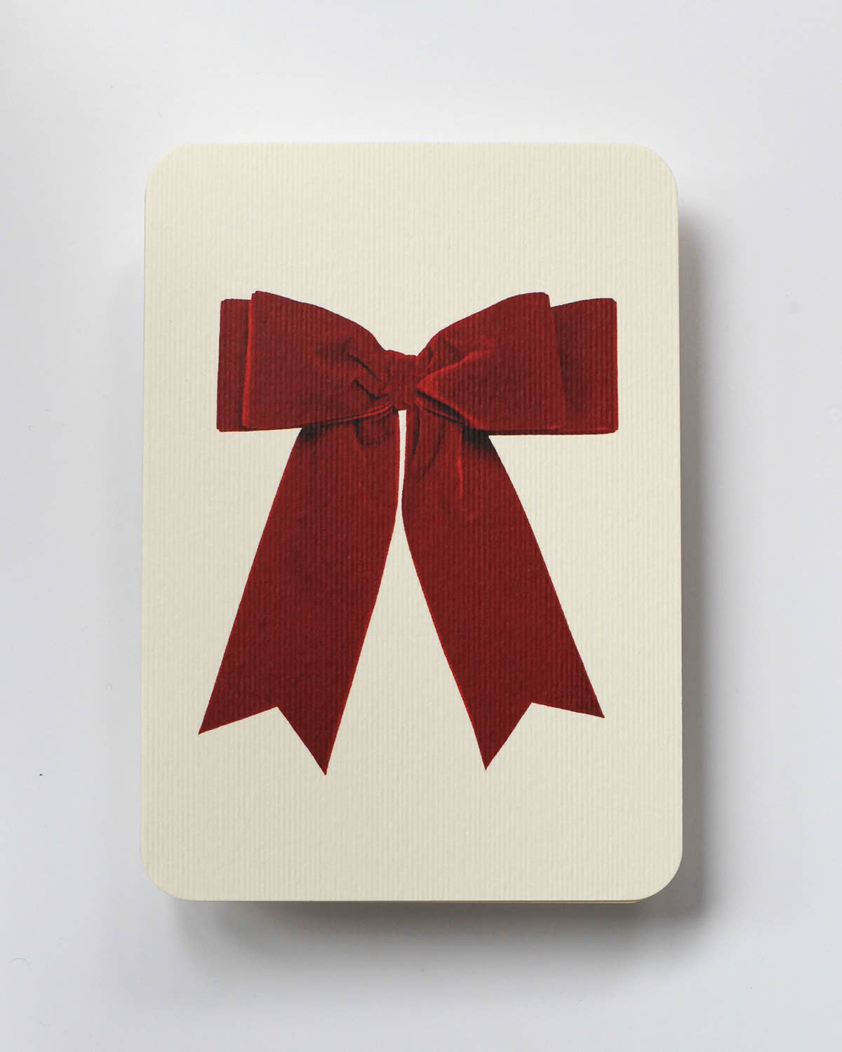 Red Velvet Bow Notecard