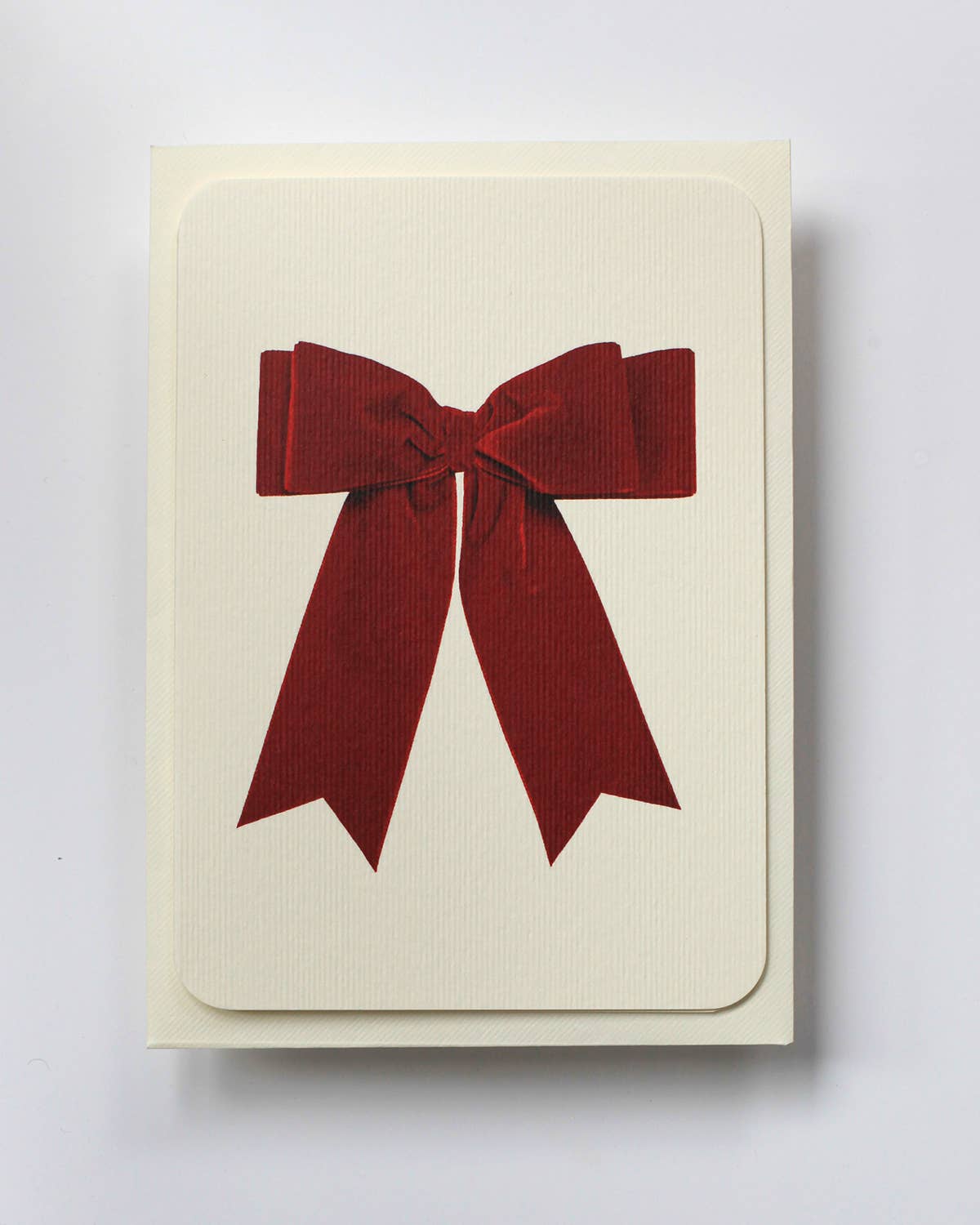 Red Velvet Bow Notecard