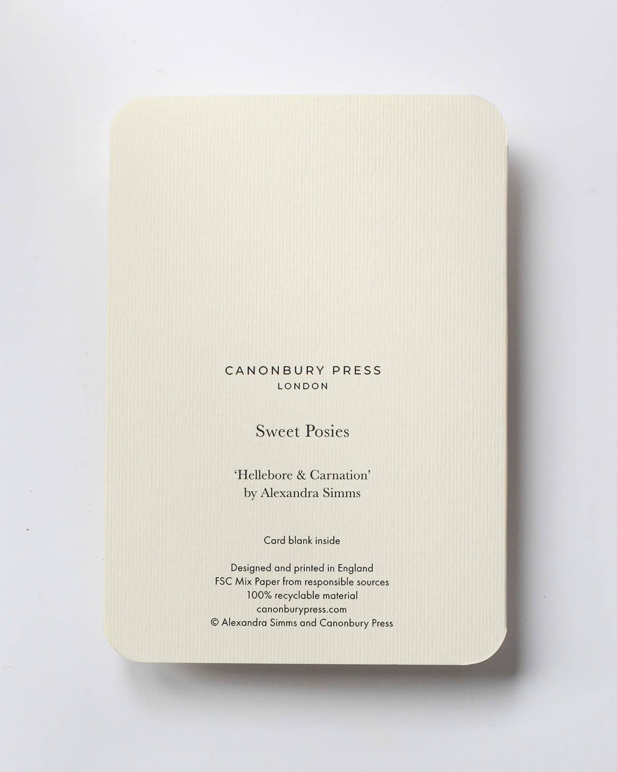Posy of Hellebore & Carnation Greeting Card