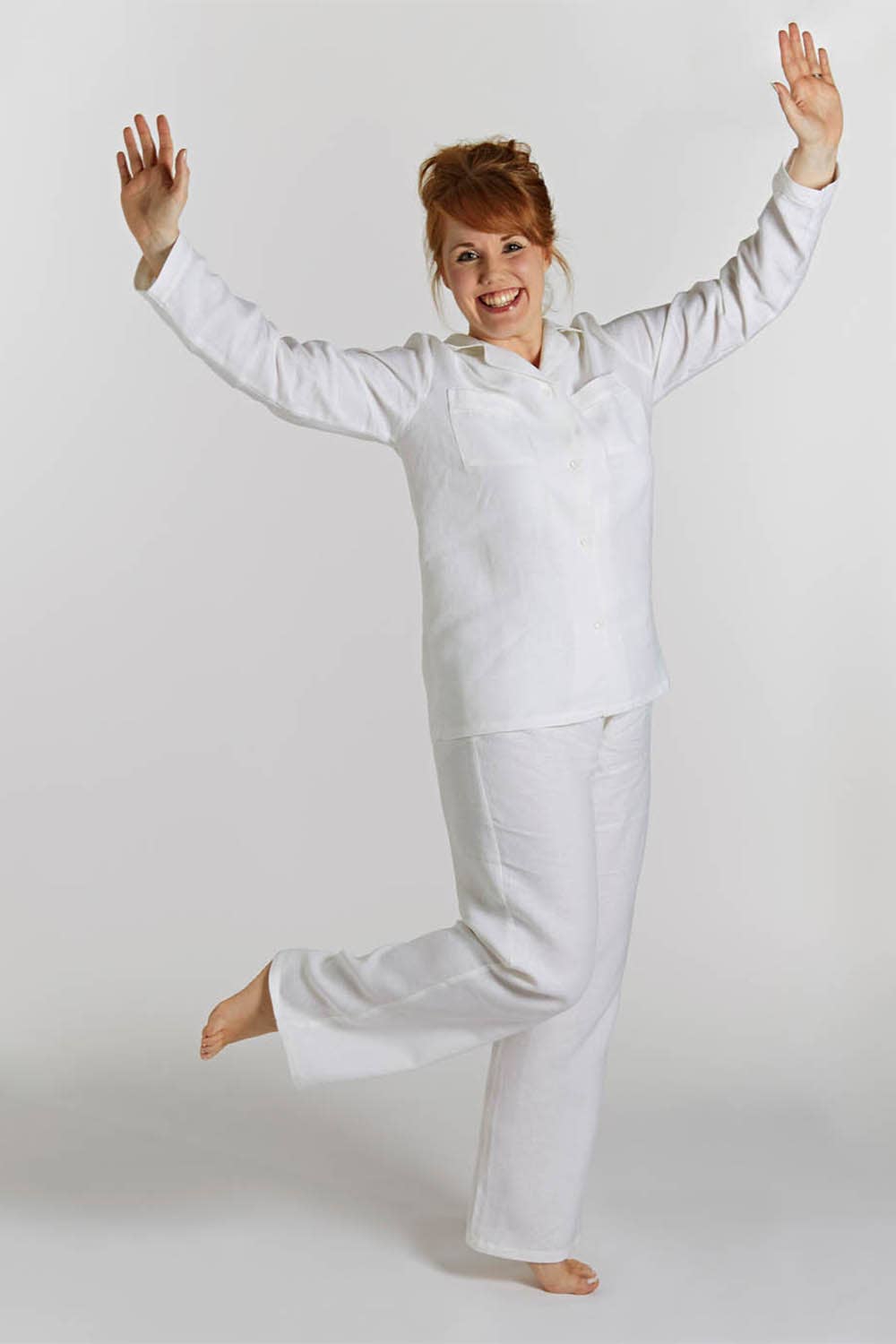 Lazy Linen Pyjama Set White