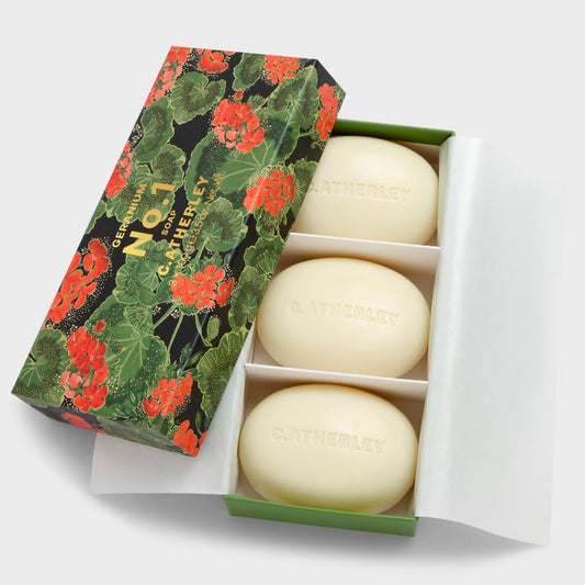 C. Atherley Geranium No.1 SOAP TRIO, WINTER PACKAGING, 3x 100g