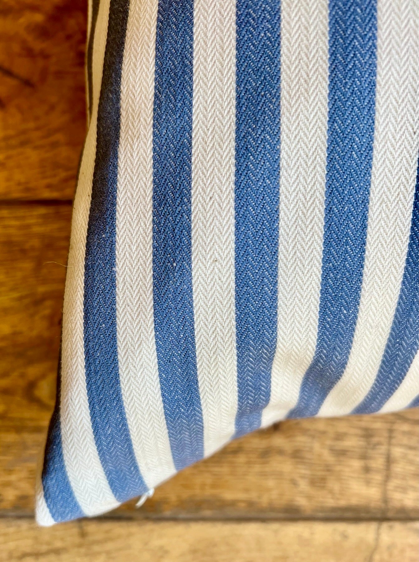Cushion - Blue Candy Stripe - Size Small | New Romantic