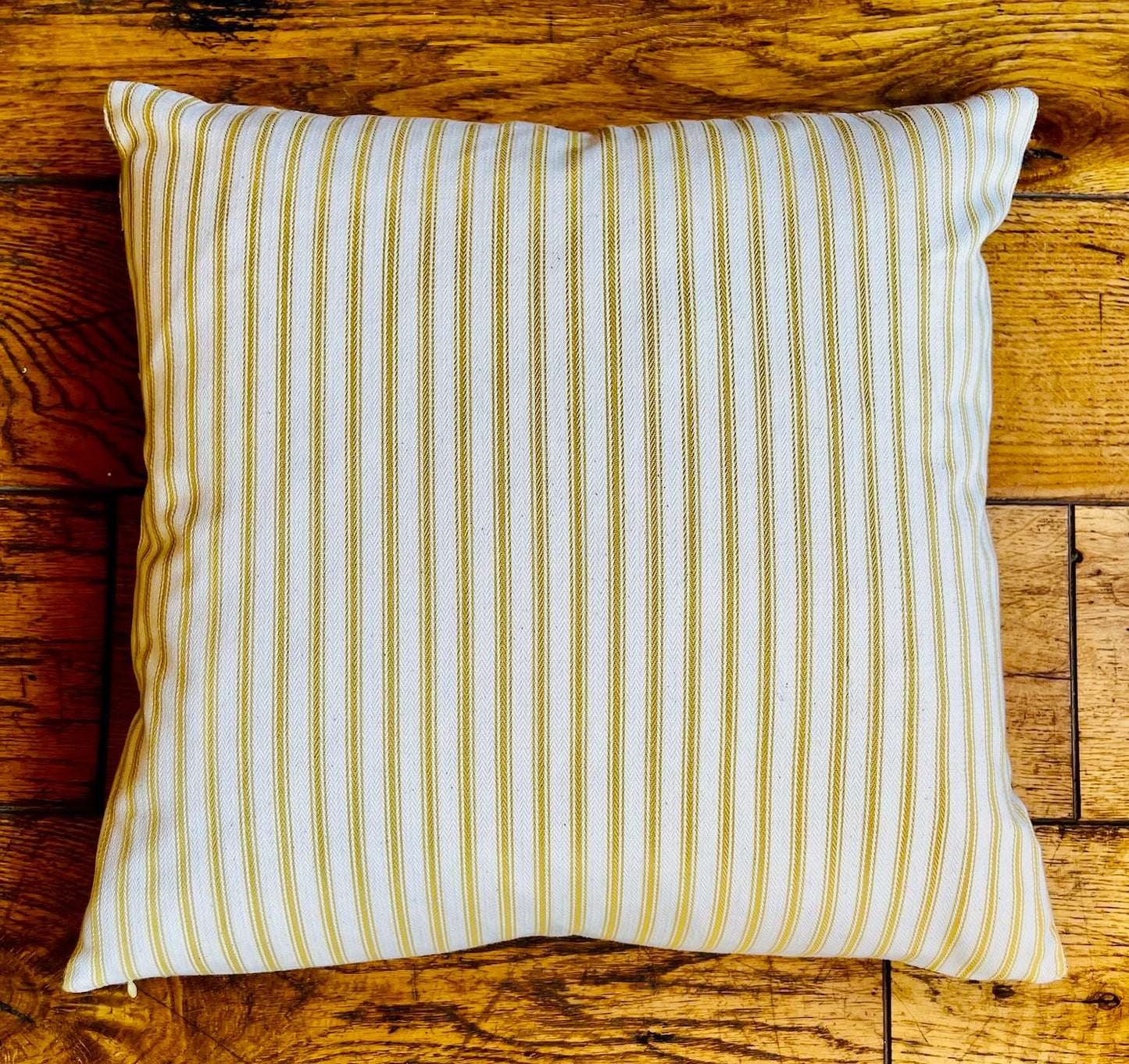 Cushion - Yellow Ticking Stripe - Size Small | New Romantic
