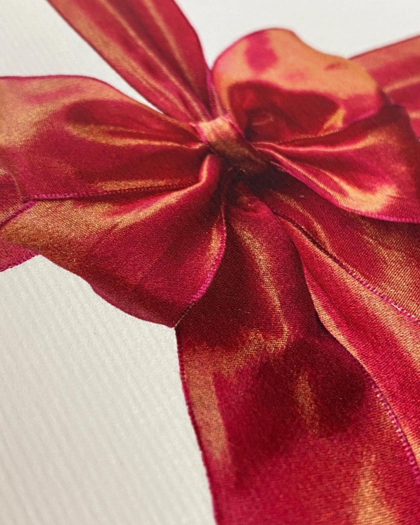 Orange Silk Organza Bow Card