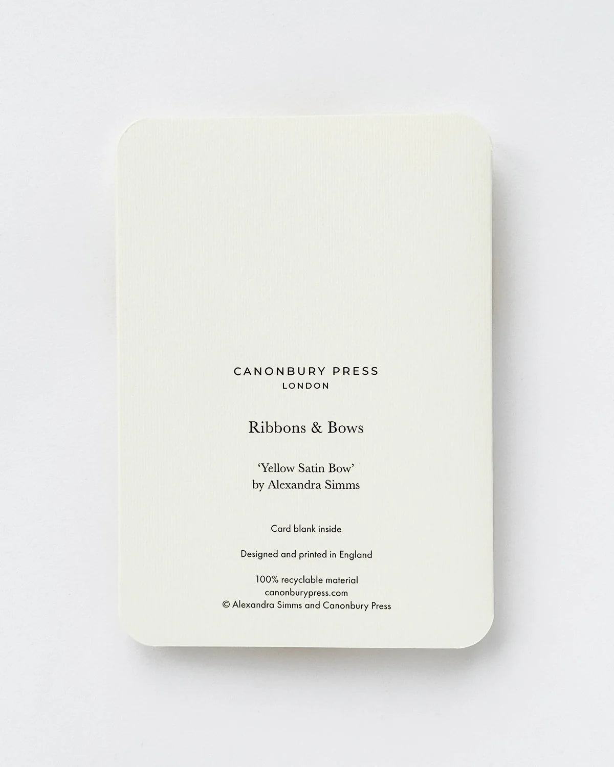 Blue Velvet Bow Greeting Card