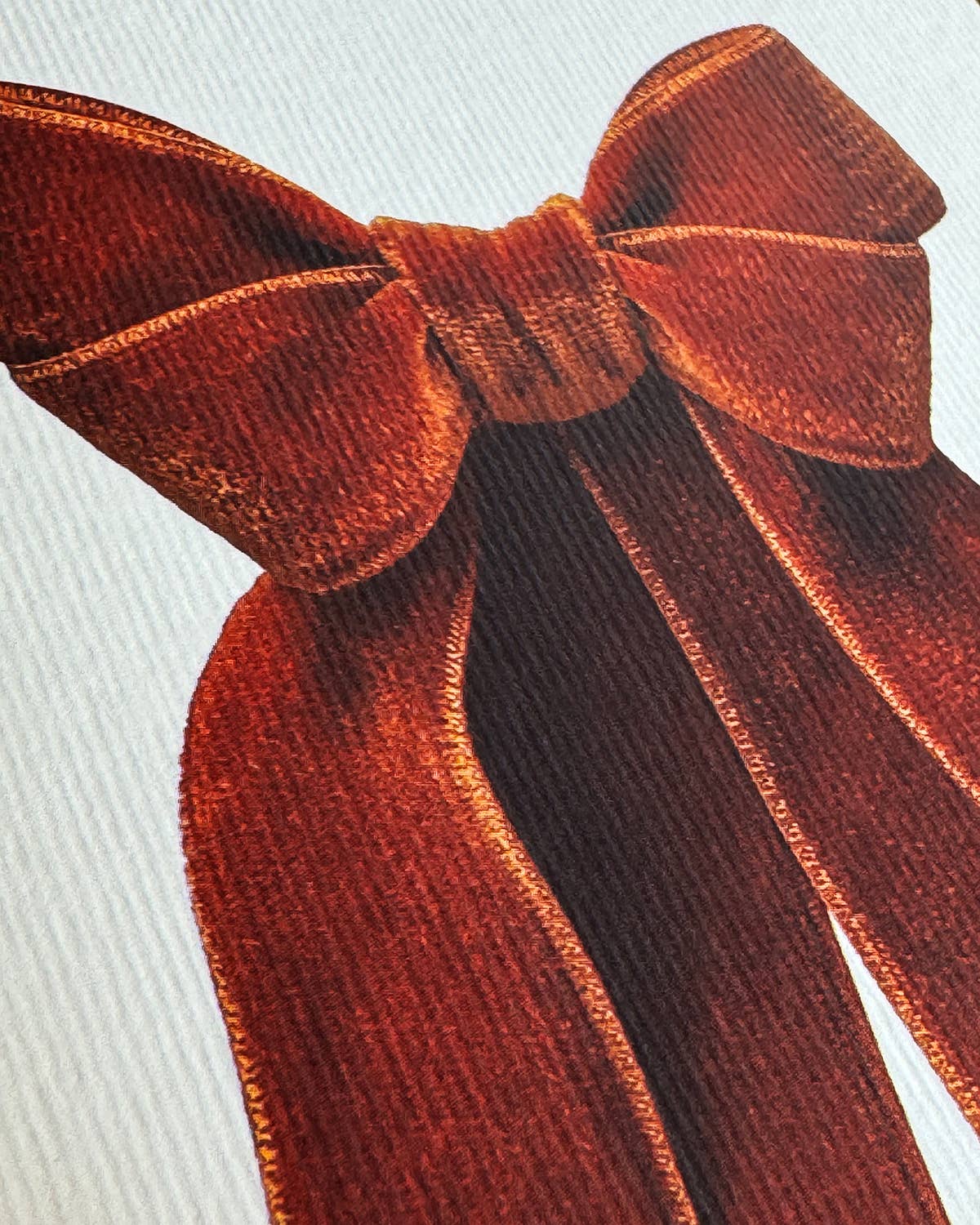 Chocolate Velvet Bow Greeting Card