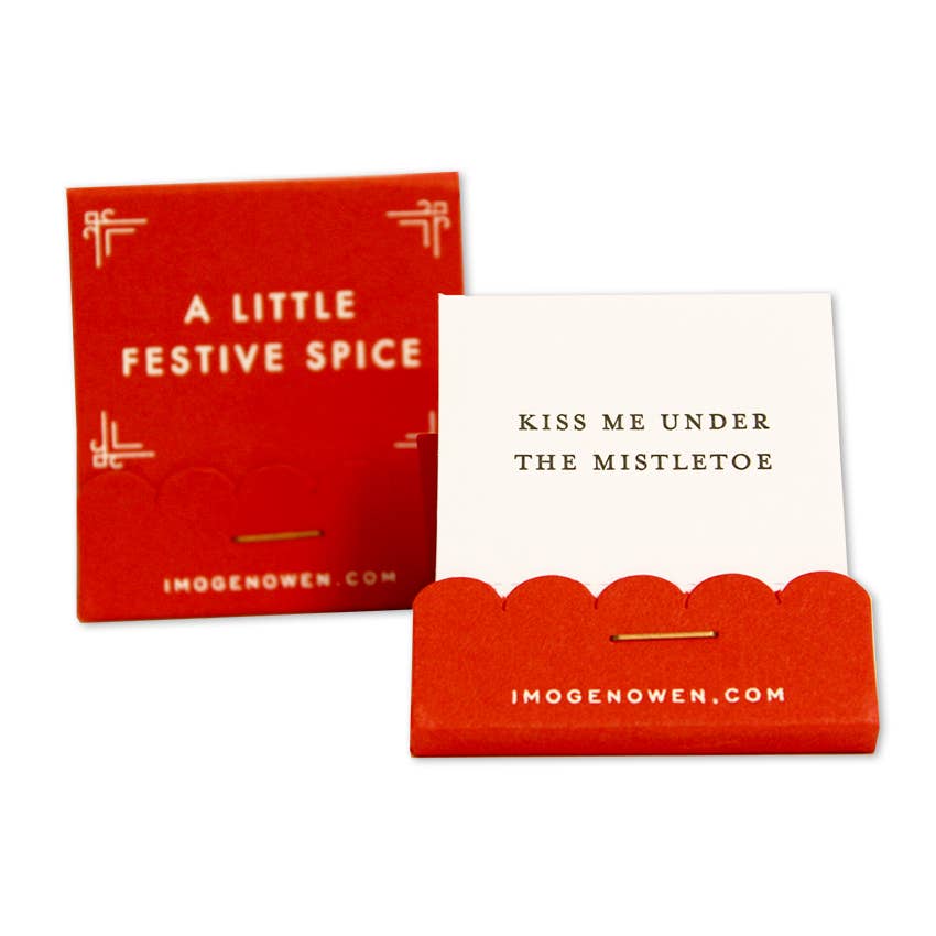 A LITTLE FESTIVE SPICE - HOLIDAY MATCHBOOK