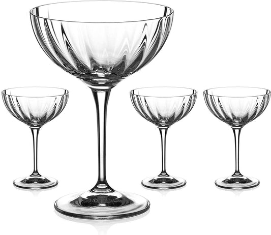 Diamante Champagne Cocktail Saucers Set of 4 - Mirage