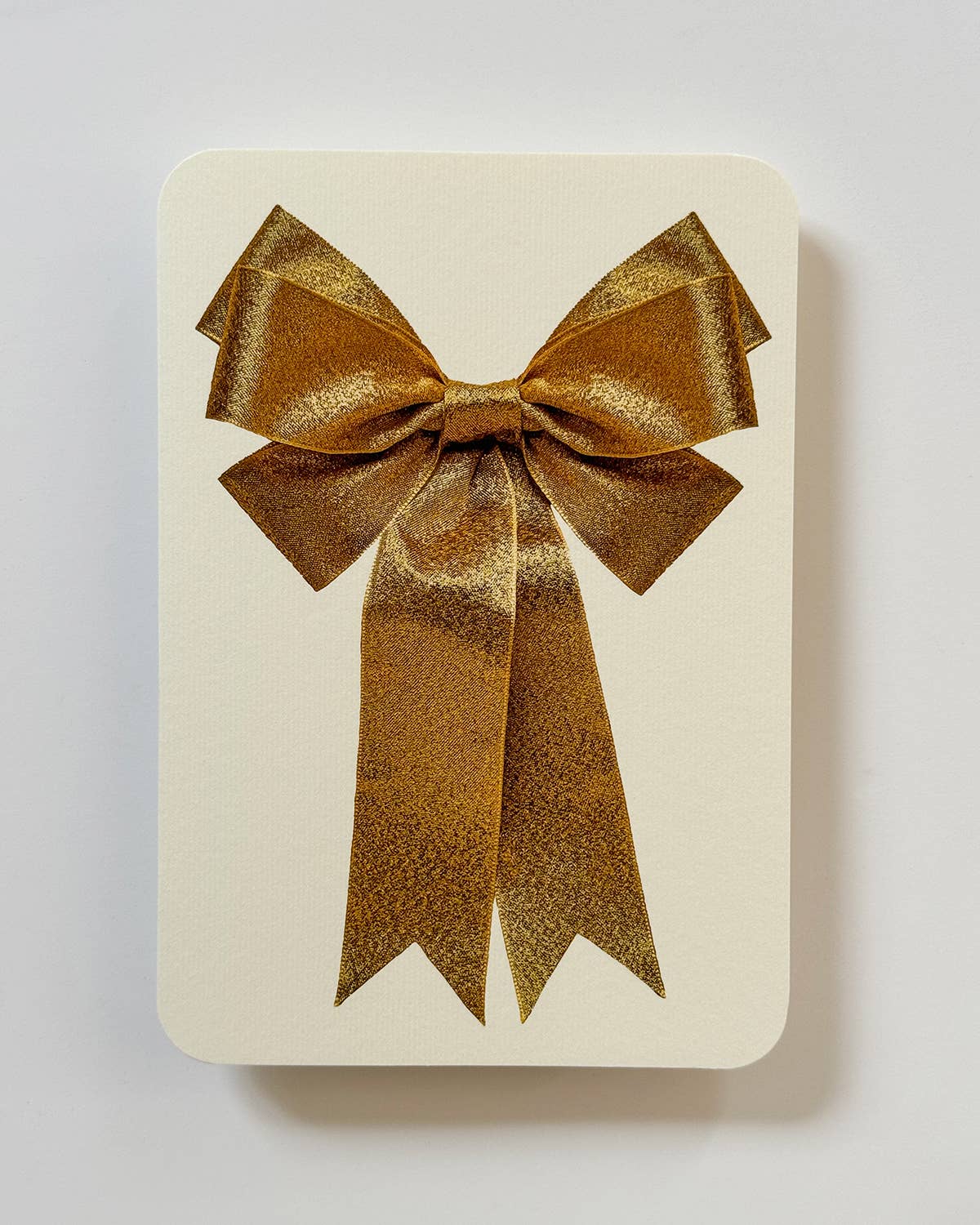 Gold Bow Greeting Card