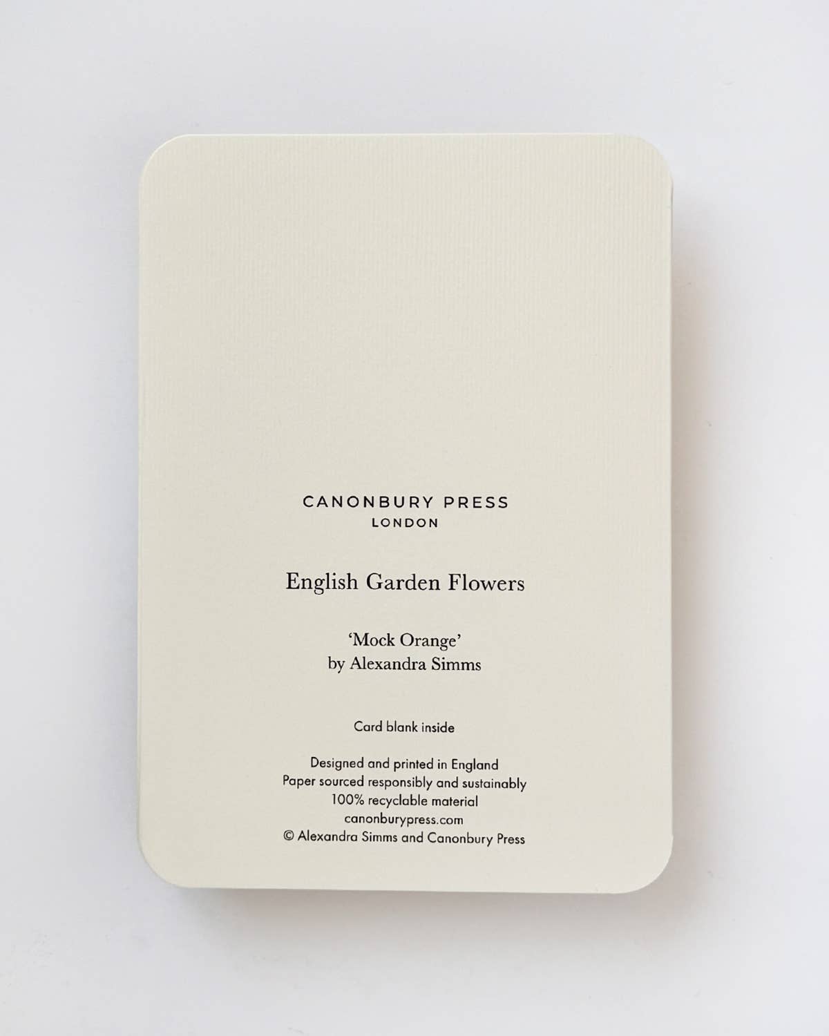 Mock Orange Greeting Card