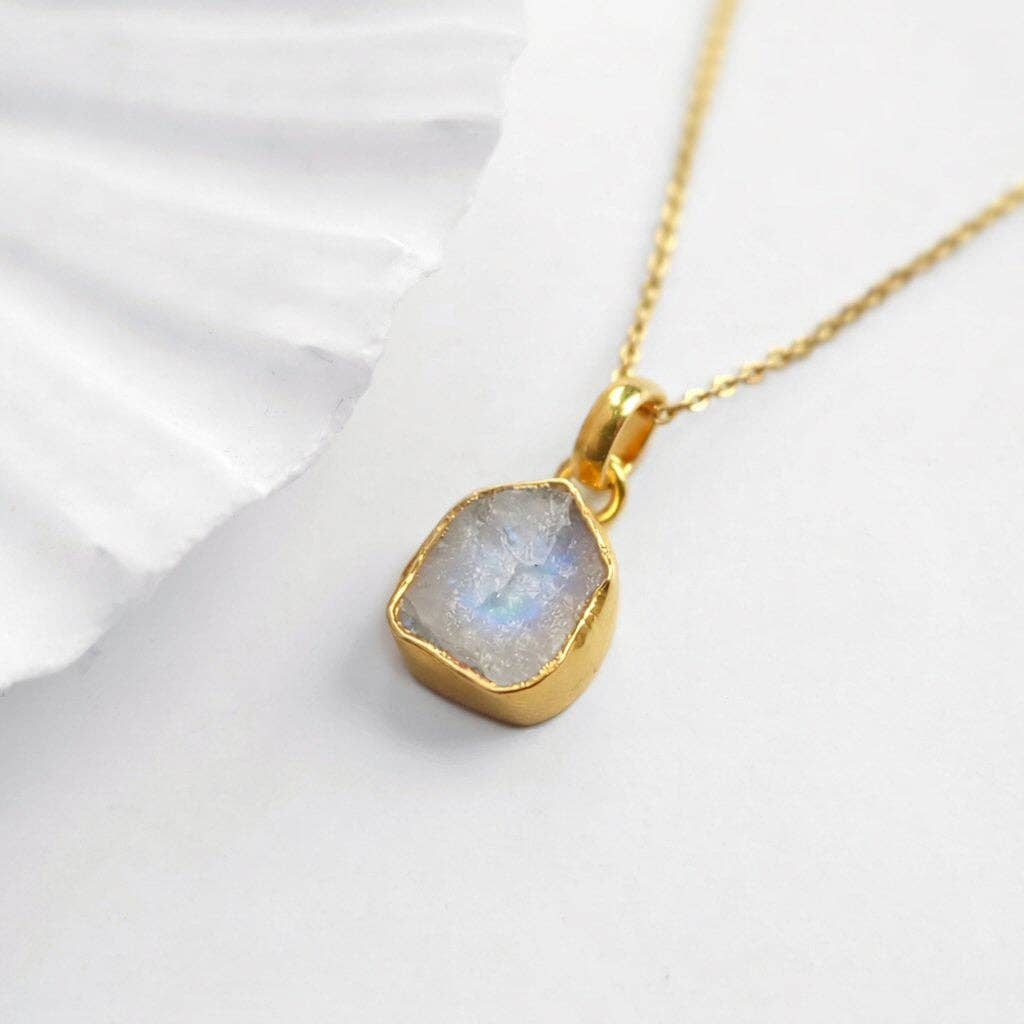 Moonstone Raindrop Necklace