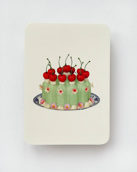 Chartreuse Cream Blancmange Greeting Card