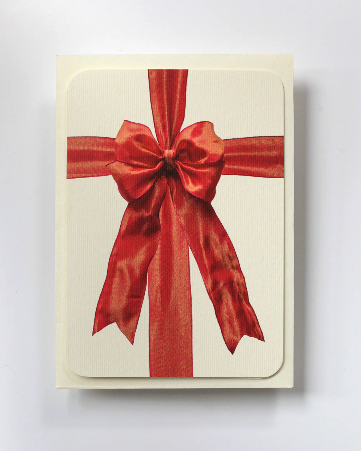 Orange Silk Organza Bow Card
