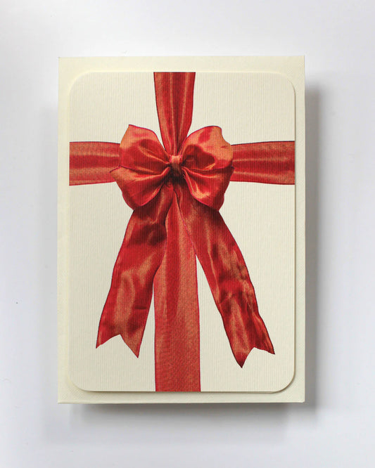 Orange Silk Organza Bow Card